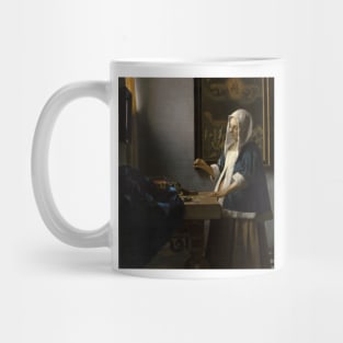 Woman Holding a Balance by Jan Vermeer Mug